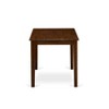 East West Furniture 3-Piece Dining Room Table Set- 2 Wooden Chairs with Wooden Seat and Slatted Chair Back - Butterfly Leaf Rectangular Table - Oak - 4 of 4