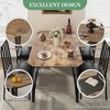 4-Person Dining Table Set for Small Spaces, Compact 5-Piece Kitchen Tables and Chairs, Modern Chamfer Design Dinette Set - 4 of 4