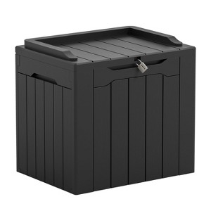 LACOO 32 Gal. Outdoor Resin Deck Box with Seat - 1 of 4