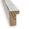 39" x 28" Non-Beveled Shiplap White Narrow Wood Bathroom Wall Mirror - Amanti Art: Includes Mounting Hardware - 2 of 4