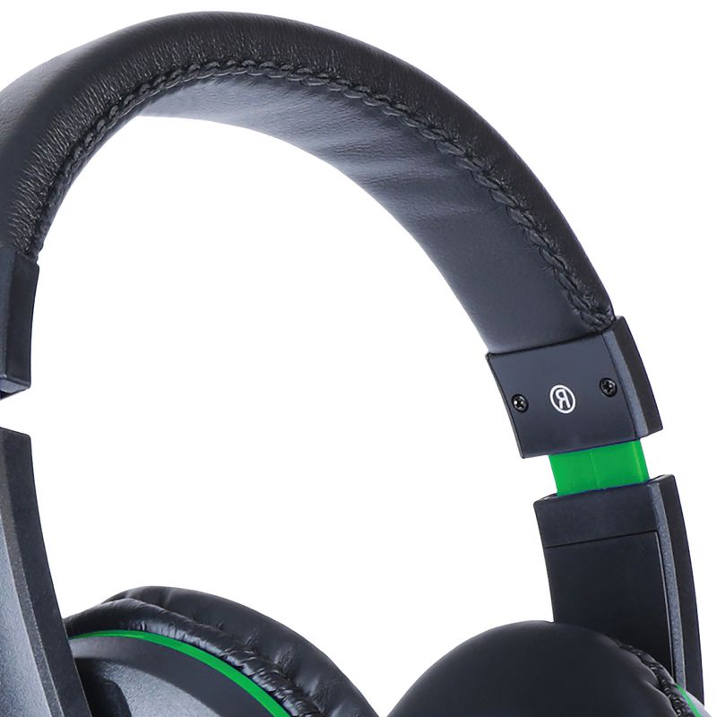 ENHANCE Infiltrate™ Stereo Gaming Headset with Rotating Microphone, Black and Green, GX-H5, 2 of 11
