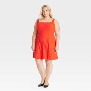 Women's Fit & Flare Mini A-Line Dress - A New Day™ - 1 of 3