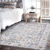 Vintage Floral Print Rug,Ultra-Thin Non-Slip Machine Washable Carpet for Living Room, Bedroom & Kitchen - 2 of 4