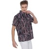 HAPPY BAY Men's Hawaiian Shirts Short Sleeve Button Down Shirt Mens Hawaii Shirts Linen Effect Boho Vacation Casual Beach Shirts for Men - 4 of 4