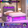 Aheaplus Upholstered Bed Frame with Drawers - 2 of 4