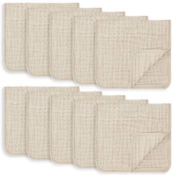 Muslin Burp Cloths 6 Pack Large 100% Cotton Hand Washcloths (White, Pack of  6), Pack Of 6 - Harris Teeter