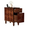 Sapphtopaz Night Stand with Drawers and Handles Wood Nightstand Entryway Table for Bedroom, Living Room - 3 of 4