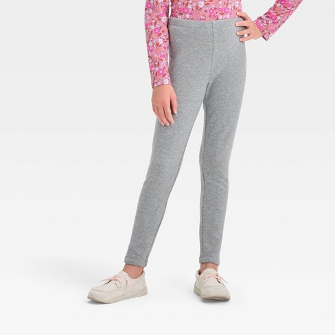 Girls' Cozy Leggings - Cat & Jack™ Heather Gray Xs Slim : Target