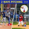 Skirfy 3-in-1 Kids Baseball Set, Ball Rack, Hanging Tee, Ball Launcher & 6 Softballs - Adjustable Height Baseball, Indoor & Outdoor Sports Gifts. - 3 of 4