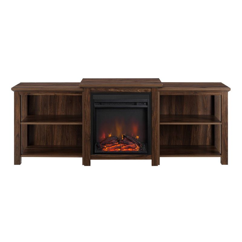 Tiered Open Shelf Electric Fireplace TV Stand for TVs up to 30" - Saracina Home, 5 of 13