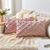REGALWOVEN Fade-Resistant Soft Decorative Solid 3D Weaving Throw Pillow Covers 2 Pcs - 2 of 4