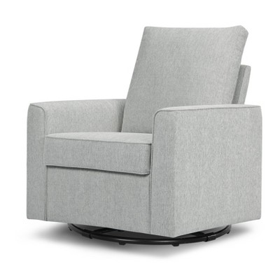 million dollar baby alden swivel glider in steel grey tweed