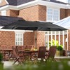 Outsunny 13 ft. Extra Large Patio Umbrella, UPF30+ Double Umbrella Outdoor Patio with Easy Crank Handle, Vents, Dark Gray - 2 of 4