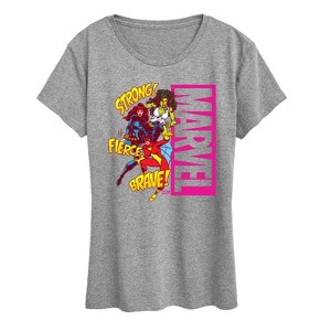 Women's - Marvel - Super Hero Women Sound Effects Short Sleeve Graphic T-Shirt - 1 of 4