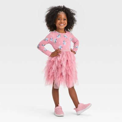 Image of Toddler Girls' Bluey Printed Tutu Dress - Rose Pink 5T