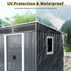 Kumasinova Metal Outdoor Storage Shed with Window and Transparent Plate for Backyard Garden,Patio - 4 of 4