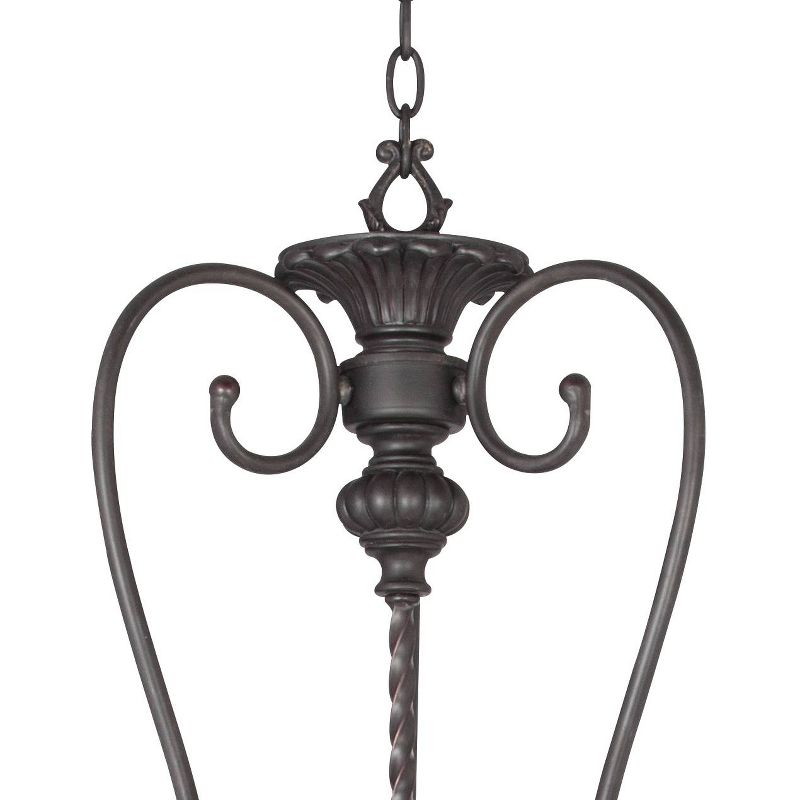 Franklin Iron Works French Scroll Rubbed Bronze Chandelier 27 1/2" Wide Rustic 12-Light Fixture for Dining Room House Kitchen Island Entryway Bedroom, 5 of 10
