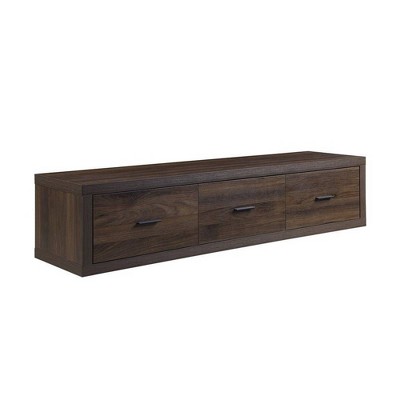Harel 62'' Walnut Finish Media Console with Storage Cabinet