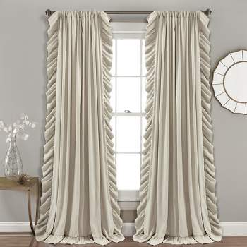 Home Boutique Reyna Window Curtain Panels Wheat 54X84 Set