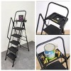 Syemin Ladders 5 Step Ladder, Folding Step Stool with Anti-Slip Pedals, Heavy Duty Step Stool, Portable Steel Folding Stool, Black, 43.3"*43.3"*70.86" - 4 of 4