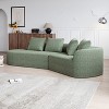 KWPZQEB 112" Modular Sectional Sofa, 4-Seat Oversized Convertible Couch with 4 Pillows & Deep Seat, Modern Chenille Curved Sofa for Living Room - 4 of 4