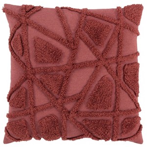 20"x20" Oversize Geometric Fur Square Throw Pillow Cover - Rizzy Home - 1 of 4
