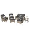 XIZZI OUTDOOR SWIVEL ROCKER SETS: 3-PC Rocker + Modular Sofa & Fire Pit Options - All-Weather Fabric, 8 Color Choices for Patio, Garden, Poolside - 2 of 4