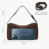 Premium Suede Leather Crossbody Purses for Women, Small Shoulder Bag with Adjustable Strap - 2 of 4
