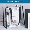 Unique Bargains PVC Transparent Plastic Reusable Handle Shopping Work Tote Bag - 3 of 4