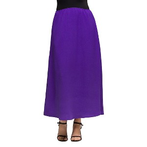 Maternity Elastic Waist A-Line Maxi Skirt - 24seven Comfort Apparel™ - 1 of 4