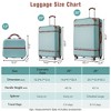 Lyngins 3-Piece Hardside Luggage Set – 20" Carry on Luggage, 28" Expandable Spinner Suitcase, Cosmetic Case, ABS Lightweight Build, 3-Digit TSA Lock - 3 of 4