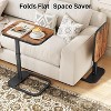 MaseiKar TV Tray Table, Adjustable Height & 90° Flip-Over Panel Design, Sofa Arm End Side Table for Eating Laptop Couch Bed Dinner or Small Spaces - 4 of 4