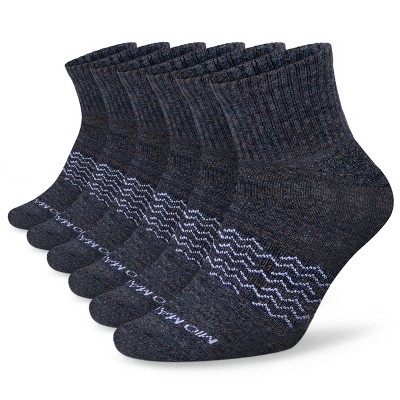Men's Moisture Control Low Cut Ankle Socks 6 Pack - Mio Marino - Black ...