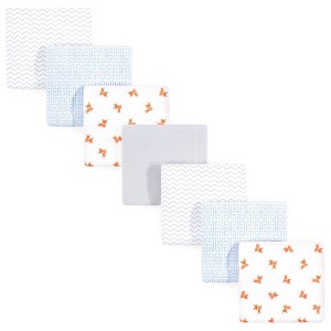 Luvable Friends Baby Boy Cotton Flannel Receiving Blankets, Fox 7-Pack, One Size - 1 of 2