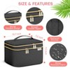 Generic Large Makeup Bag with Mirror Double Layer Travel Make Up Organizer Case, Large Capacity Coemetic Bag - 4 of 4