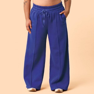 Blogilates Women's Travel Trouser High-Rise Wide Leg Sweatpants - 1 of 4