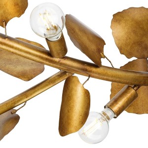 Progress Lighting, Laurel Collection, 7-Light Chandelier, Gold Ombre, Handcrafted Leaves, Steel - 1 of 4