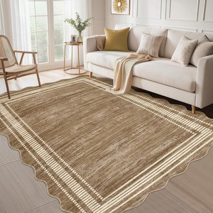 Coucheta Modern Kitchen Runner Rug Non-Slip Stain Resistant Washable Low Pile Floor Mat for Bathroom Bedroom Entryway,Multi-Color & Size - 1 of 4