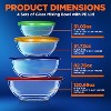 NutriChef 4 Sets of High Borosilicate Glass Mixing Bowl with PE Lids, Space-Saving Nesting Bowls - 3 of 4