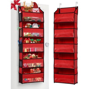 Over-Door Organizer with Clear Windows, 44 lb Capacity - 5 Large Pockets & 10 Mesh Side Pockets for Toys, Shoes, Diapers - 1 of 4