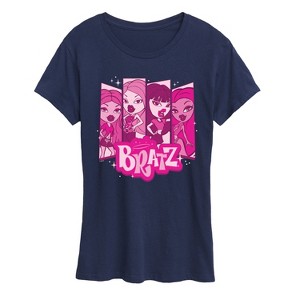 Women's - Bratz - Pink Dolls with Logo Short Sleeve Graphic T-Shirt - 1 of 4