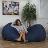 CAVINAS 6.5FT Bean Bag Chair with High-Density Foam Cylindrical Bean Bag with Removable Covers Suede Cloud Couch for Living Room, Bedroom - 3 of 4