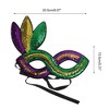 Unique Bargains Colorful Sequins Party Mask Purple Green Yellow 1Pc - 2 of 4