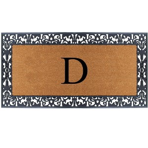 A1HC Natural Coir Monogrammed Outdoor Entrance Door Mat 30X60, Anti-Shed Treated Durable  Doormat - 1 of 4