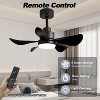 Duclsaty 28" Smart Ceiling Fan with Light, 5 Blades, 3 Colors, 6 Speeds, Remote/APP Control, for Bedroom/Kitchen - 3 of 4