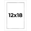 PosterPalooza | Modern Shadow Box 1" Depth White Picture Frame - UV Acrylic, Backing, Hanging Hardware - 2 of 4