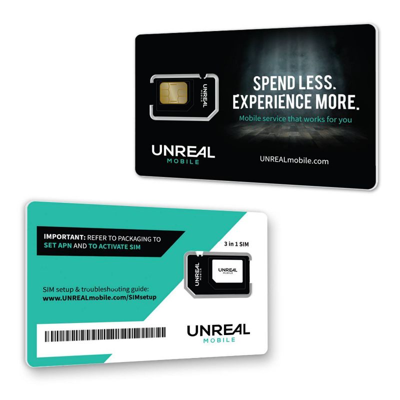 UNREAL Mobile SIM Kit 3-Month 3GB - Black, 6 of 7