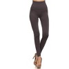 Seamless Leggings for Women Super High Waist width 5½" Waistband Long Skinny Stretchy Soft Tights Comfortable Everyday Layering Pants - 3 of 4