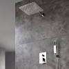 CASAINC 1-Spray Patterns with 10 in. Wall Mount Dual Shower Heads with Hand Shower Faucet (Valve Included) - 4 of 4