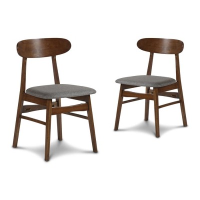New Classic Furniture, Furniture Morocco Dining Chair with Cushion- Set of 2- Dark Gray